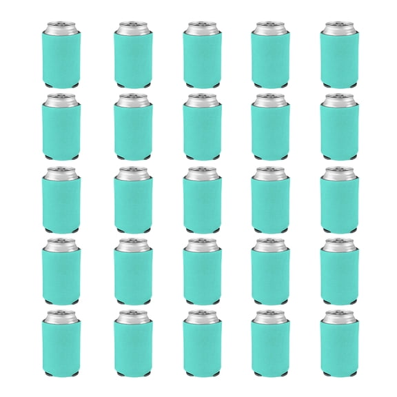 Collapsible Can Coolers Set of 25, Bulk Pack - Keep Your Beer Cold, Insulated Can Holder - Robins Egg