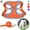Orange, variant on PULLIMORE No Pull Dog Harness Leash Set Reflective Adjustable Easy Control Pet Chest Vest for Small Medium Dogs (S, Red)