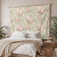 thumbnail image 3 of Pink Flowers Tapestry for Bedroom Wall Hanging Tapestry, Green Country Botanical Floral Leaves Ceiling Backdrop Tapestries Poster Blanket Wall Decor for Teens Room Living Room Dorm 39" x 59", 3 of 8