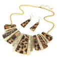 thumbnail image 2 of Collier Léopard Imprimé, Chaîne Collier Pull Collier avec Boucles d'Oreilles, 2 of 7