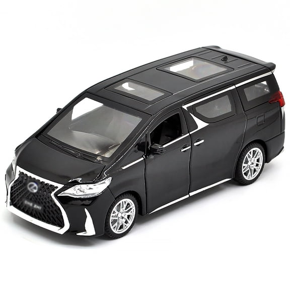 1:32 scale Lexus LM300h alloy die-cast car model with opening doors, lights, sound, and wind-up motor. Boys' toy car, children's birthday gift toy car.