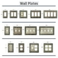 thumbnail image 3 of SleekLighting | Wall plates Decorative Brushed Satin Pewter | Electric Outlet and Switch Covers| Style: 2 Gang Toggle & Decorator (1 Pack), 3 of 7