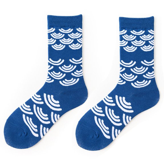 Lilgiuy Unisex Printing Towel Bottom Socks Long Sock Comfortable Socks Dresses for 2022