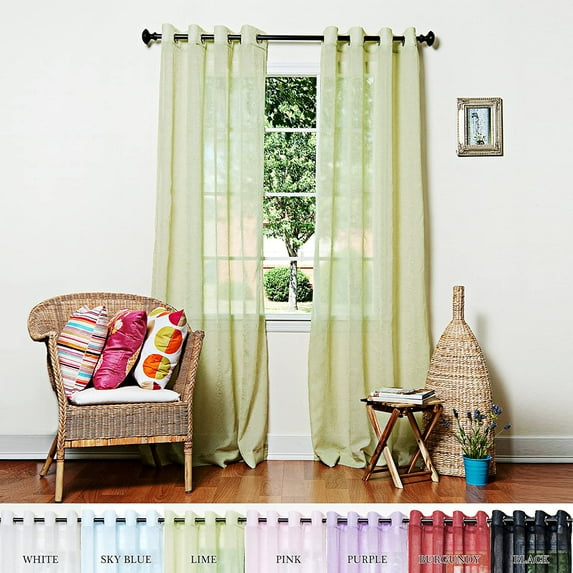 Quality Home Sheer 2 Panel Curtain Set 96" Length