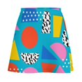 thumbnail image 5 of Mini Skirt for women Memphis Retro A-line Skirt Geometric Colorful Aesthetic Casual Skirts Woman Cut, 5 of 7