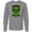 Athletic Heather, variant on Inktastic Halloween Frankenstein Head Long Sleeve T-Shirt