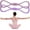 Pink 15LB+Purple 25LB, variant on Figure 8 Resistance Bands,15LB/25LB/35LB Exercise Band, Upgraded High Elasticity Resistance Band for Women,Workout Home Gym Stretching Pilates