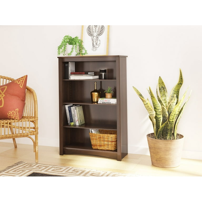 Prepac Home Office Espresso Laminate 4 Shelf Bookcase