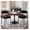Black2/Black, variant on Round Kitchen Table Set for 2 - 31.5" Dining Table with Upholstered Chairs, Small Space Kitchen Set, 3 Piece Round Table Set for Apartment