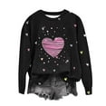 thumbnail image 2 of Xixinqiwan Womens Long Sleeve Shirts,Women's Round Neck Raglan Sleeves Long Sleeved Valentine's Day Love Printed Top Sweater, 2 of 4