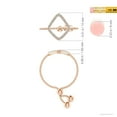 thumbnail image 4 of ANGARA Natural Diamond Open Rhombus Bolo Ring in 14K Rose Gold for Women (Size-1mm | Color-K | Clarity-I3) | April Birthstone, Birthday, Anniversary, Jewelry Gift for Women | Natural Diamond Ring, 4 of 8