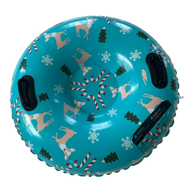 Tubo de nieve de invierno plegable Tubo de 91 cm Adultos Trineo Trineo Trineo de nieve inflable para jardín Patio trasero Deportes Esquí Azul DYNWAVEMX Tubo de nieve inflable