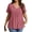 Rufous, variant on Fantaslook Plus Size Blouses for Women Pleated Button Short Sleeve Shirts Casual V Neck Tunic Tops