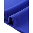 thumbnail image 5 of Cap Sleeve Work Dress for Women's Summer Midi Round Neck Casual Split Hem Dresses L Royal Blue, 5 of 6