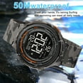 thumbnail image 6 of SKMEI Men's Digital Sports Watch Large Face Waterproof Wrist Watches for Men with Stopwatch Alarm El Noctilucent, 6 of 8