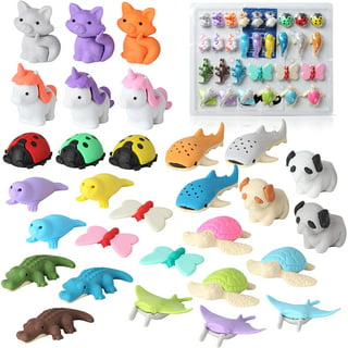 58 PCS Fun Erasers for Kids Bulk Cute Mini Animal Food 3D Puzzle Eraser  Novelty Tiny Toys Valentines Day Gifts for Kids Students Classroom Rewards  School Prizes - China Fun Erasers, Animal