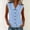 Blue, variant on Womens Wine Red Gingham Sleeveless Peter Pan Collar Button Front Casual Blouse Top,Size 3XL