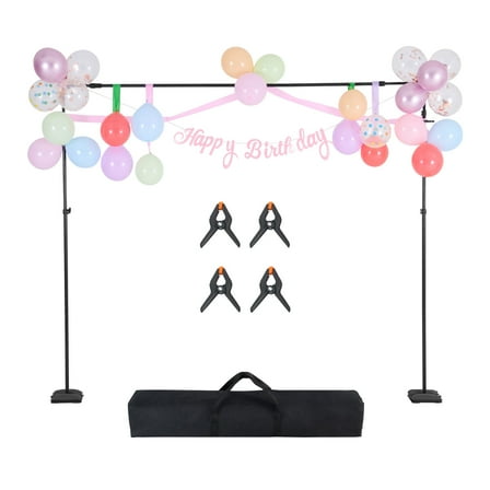 Ktaxon Adjustable Photography Backdrop Shoot Kit, Portable 10x6.5ft ...