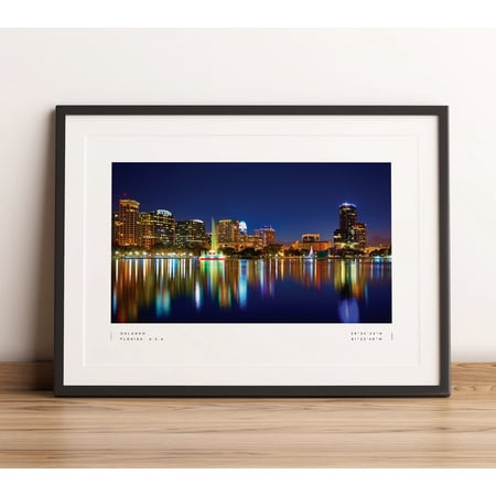 POSTER Orlando Print, Orlando Poster, Orlando Coordinates, Orlando Wall Art, Orlando Photo Print, Orlando Travel, Florida Print, Florida Poster-UNFRAMED