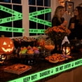 thumbnail image 4 of Caution Tape Halloween Glow in The Dark Tape 3.5 Inch Do Not Enter Tape Scary Haunted House Decoration for Spooky Halloween Party Indoor and Outdoor Use, 1 Pack, 4 of 7