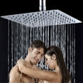 thumbnail image 6 of Vanity Art 8 Inch Square Rain Showerhead High Pressure Stainless Steel Rainfall Shower Head with Waterfall Full Body Coverage, Brushed Nickel Finished, 6 of 9