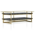 thumbnail image 2 of Furniture of America Meliman Metal 3-Piece Coffee Table Set in Gold and Black, 2 of 15