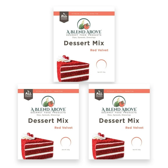 A Blend Above Gluten-Free Red Velvet No-Bake Dessert Mix, 3 Pack, 1 oz