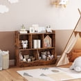 thumbnail image 3 of Simzone Kids Bookshelf and Bookcase Toy Storage Multi Shelf with Cubby Organizer Cabinet for Boys Girls (Rustic Brown), 3 of 7