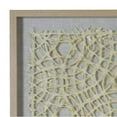 thumbnail image 2 of Benjara Wooden Frame Shadow Box with Abstract Weaving Pattern, Brown and Cream, 2 of 5