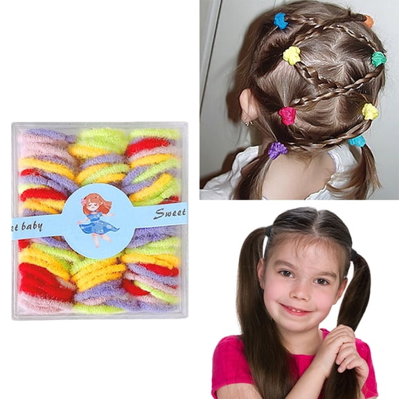 Colorful Rubber Band Kids Fashion Disposable Elastic Hair Bands for Ponytails Thin Small Size for Daily Life Usage