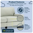 thumbnail image 3 of Serta Palisades 78" Track Arm Sofa, Easy Care Polyester, Loveseat or Couch for Small Spaces, Pebble Gray, 3 of 17