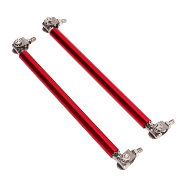Bumper Diffuser Tie Pull Bar, Impact Resistant Stretchable Bumper Lip Diffuser Rod Anti Aging Durable For Car Red