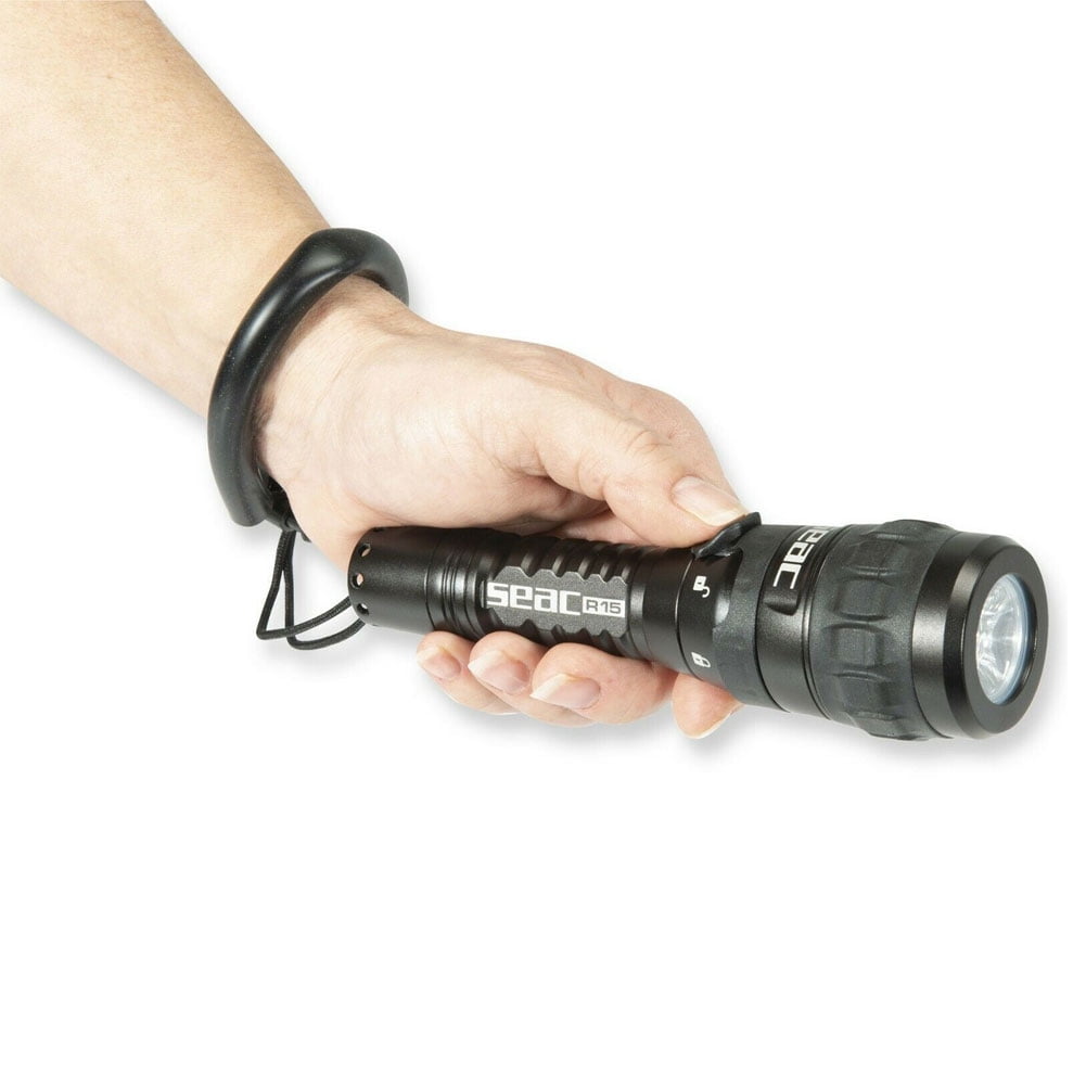 Seac R15, Scuba Dive Flashlight, 900 Lumens LED Torch Light, 0,66 lbs, USB Rechargeable
