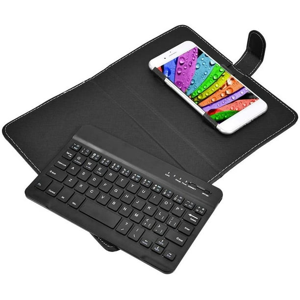 Mini clavier sans fil Bluetooth portable universel, compatible avec les  tablettes de 7 pouces avec fonctions Bluetooth (noir)