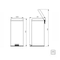 thumbnail image 4 of Bote de Basura Tramontina Acero Inoxidable con Pedal 30 LT, 4 of 4
