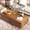 Walnut Brown, variant on S-HOME Rounded Corner Wave Texture Design 47 Inch Rectangle Coffee Table With 2 Drawers Modern Classic Style For Living Room Decor,Black