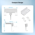 thumbnail image 7 of Wall Mount Stand Holder Hook Stable for PS5 Slim Game Console/Headset/Controller(White), 7 of 7