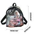 thumbnail image 3 of FAMTKT Clear Backpack PVC Women Bag-Transparent Backpack-Plastic Cloth- Back Backpack- Candy Colored Student Bag- Large Capacity Travel Backpack, 3 of 9