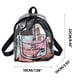 thumbnail image 3 of Mochila transparente de PVC para mujeres | Bolsa transparente impermeable de PVC | Gran capacidad 22x18cm | Correas ajustables, bolsillo delantero, cierre de cremallera | Mochila ligera y elegante, 3 of 9