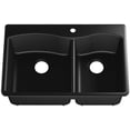thumbnail image 7 of Kohler 28002-1-CM1 33 in. Top Undermount Double Bowl Kitchen Sink - Matte Black, 7 of 7