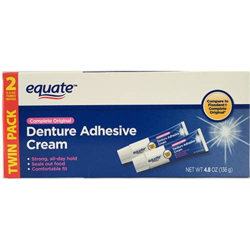 Equate Complete Original Denture Adhesive Cream, 2.4 Oz