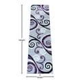 thumbnail image 4 of BizChair Area Rug Modern Contemporary Design 1100 Purple Grey White Black (2 Feet X 7 Feet 3 Inch) Runner, 4 of 6