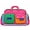Pink, variant on Dopamine Color Block Expandable Travel Duffle Bag, with Shoe Compartment, Adjustable Shoulder Strap, Large Capacity Gym Tote, for Women's Fitness, Yoga, Short Trips, Weekend Getaways, Daily Travel