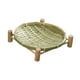 thumbnail image 4 of Cesta de bambú con bandeja para guardar artículos diversos, cesta tejida para frutas, cocina, desayuno 22cm, 4 of 9