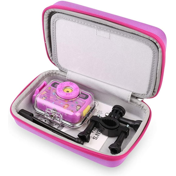 Ourlife Kids Camera Bag Hard Travel Case Protective Case for Digital Camera Kids Action Camera Accessories Case