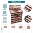 thumbnail image 6 of Thin Brown Lines Table Runner 72 Inches, Patriotic Bow Vintage Distressed Striped Bed Runner Dresser Scarves Tabletop for Indoor Outdoor Parties/Ceremony/Banquet, 14" x 72", 6 of 9