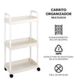 thumbnail image 2 of Carrito Auxiliar Organizador Almacenamiento Multiusos Con 3 Niveles, 2 of 6