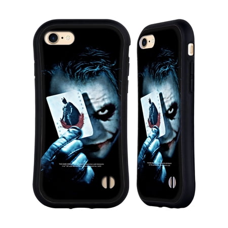 Head Case Designs Officially Licensed The Dark Knight Key Art Joker Card Hybrid Case Compatible with Apple iPhone 7 / 8 / SE 2020 & 2022