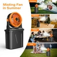 thumbnail image 6 of Camping Misting Fan, 20000mAh Rechargeable Battery Operated Camping Fan, with 3 Large Spary Outlets, 4 Speed, for Camping, Travling, Fishing (Orange), 6 of 9