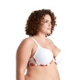thumbnail image 3 of Curve Muse Women's Plus Size Perfect Shape Add 1 Cup Push Up Underwire Bras-2PK-CREAM PRINT,CREAM-32B, 3 of 6